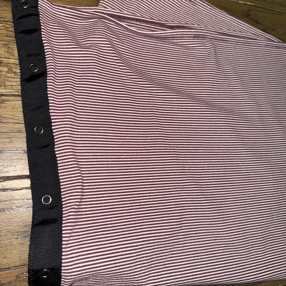 Lululemon Vinyasa Wrap Snap Scarf‎ Convertible Knit Red Cream Stripe One Size